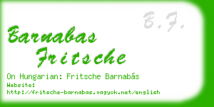 barnabas fritsche business card